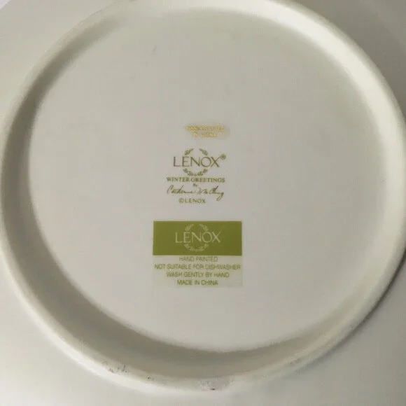 Lenox Winter Greetings Catherine McClung Chickadee Figurine Plate 8.5" - Picture 4 of 7